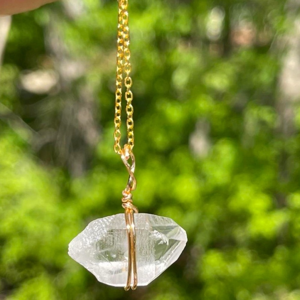 Clear Quartz crystal necklace